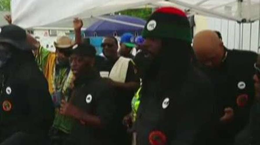 New Black Panthers hold anti-cop protest in Los Angeles