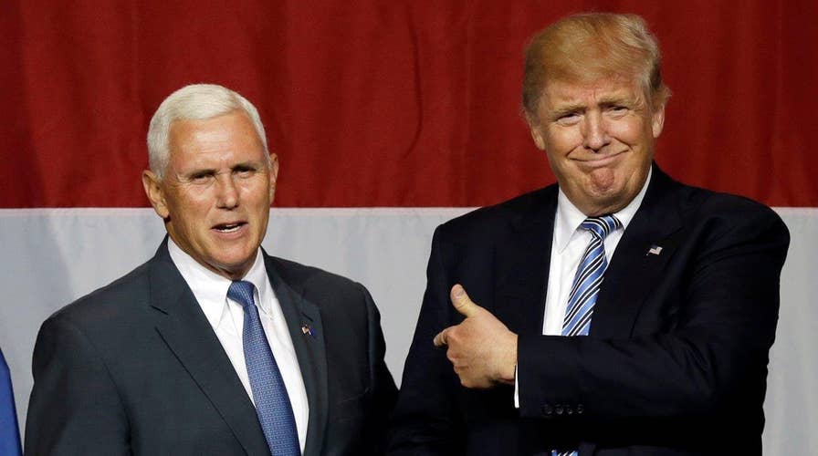 Indiana Gov. Mike Pence joins Trump on the campaign trail