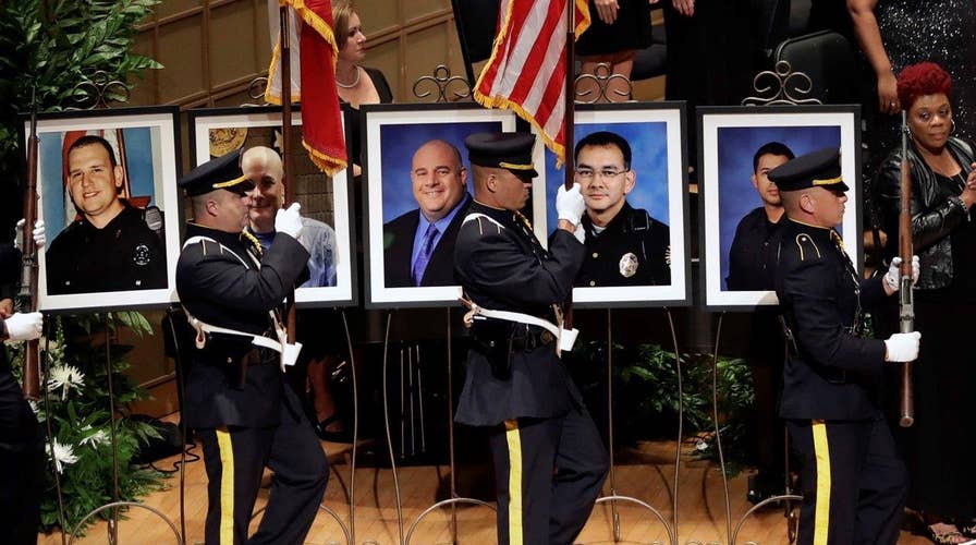 Funerals begin today for slain Dallas police officers