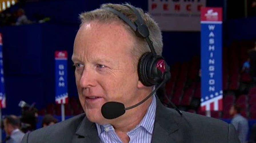 Sean Spicer defends Melania Trump, denies shadow convention