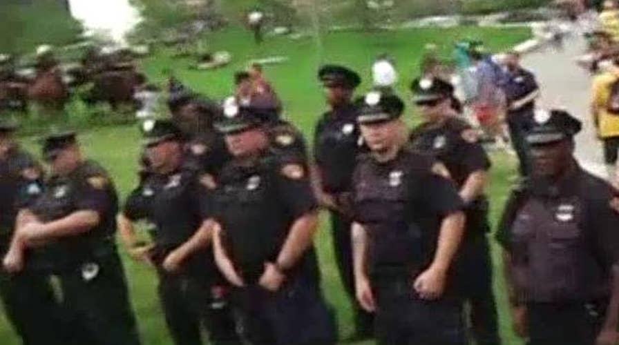 Trump-sized security on Trump's night