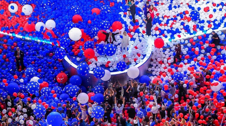 Which party is historically ahead following conventions?