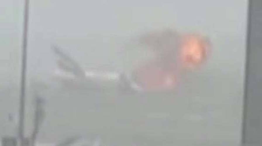 Plane catches fire mid-flight, crash lands at Dubai airport