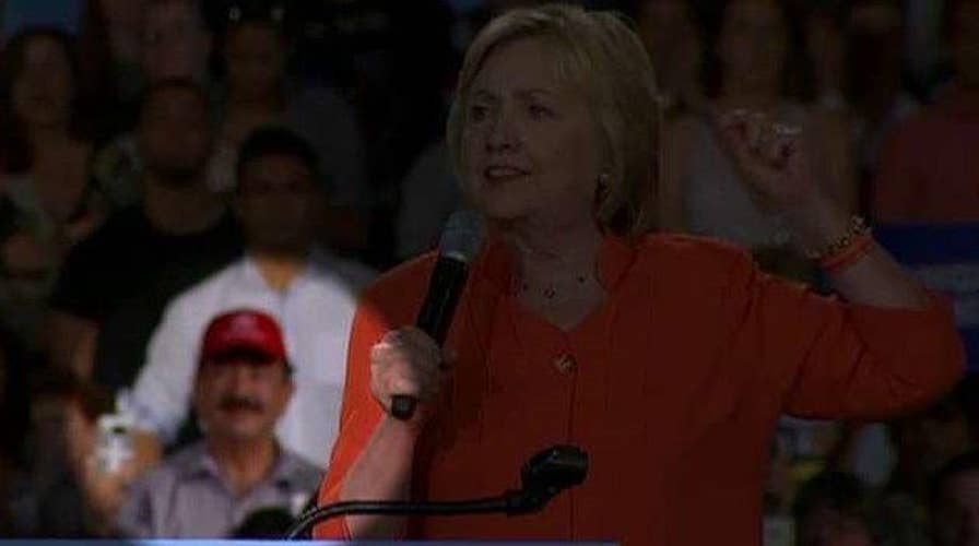 Peculiar background optics for Clinton in Orlando