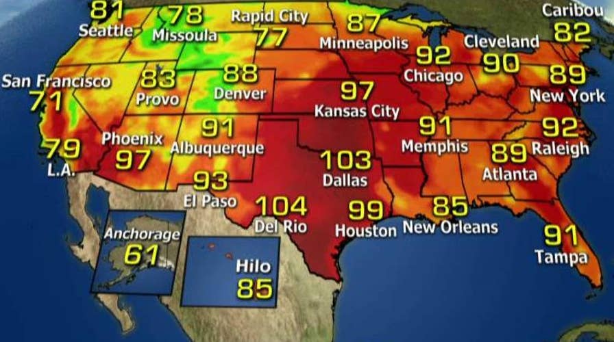 National forecast for Thursday, August 11
