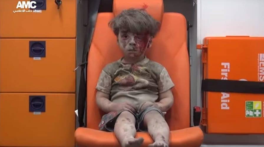 Heartbreaking video of young Syrian airstrike survivor