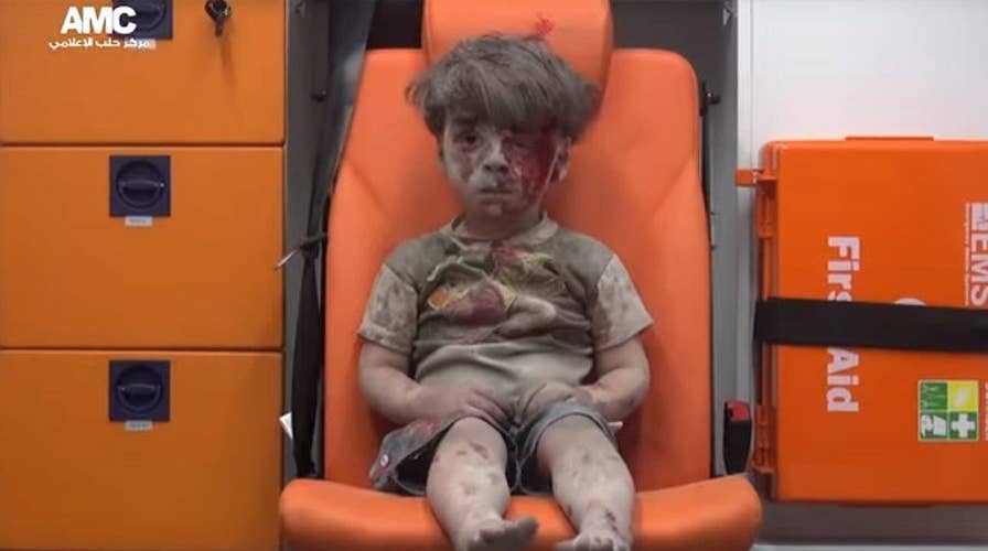 Heartbreaking video of young Syrian airstrike survivor