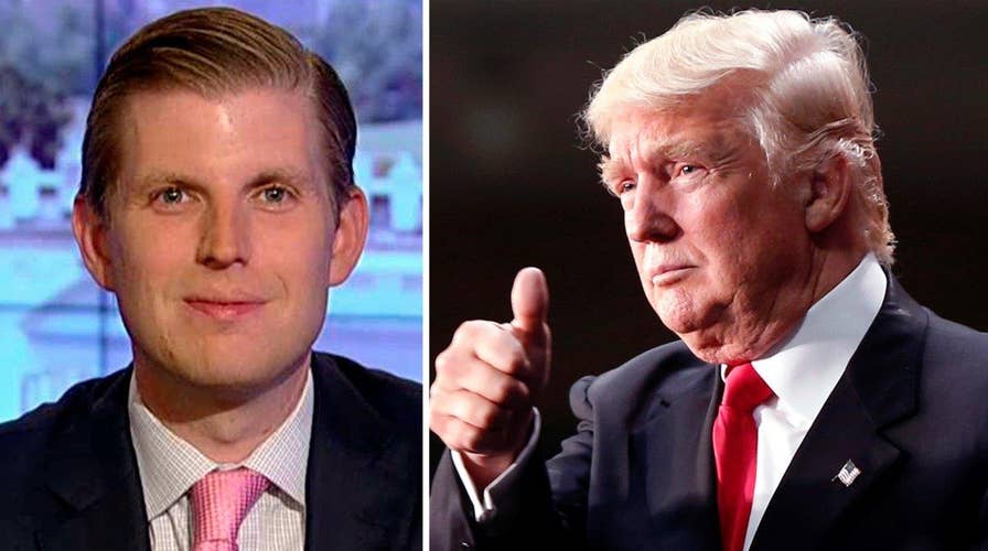 Eric Trump praises dad for admitting he regrets past remarks