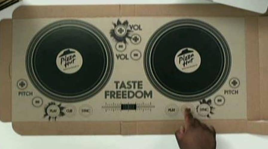 Pizza Hut box doubles as playable turntable
