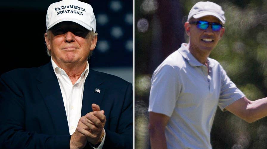 Trump visits flood-ravaged Louisiana, slams Obama's absence