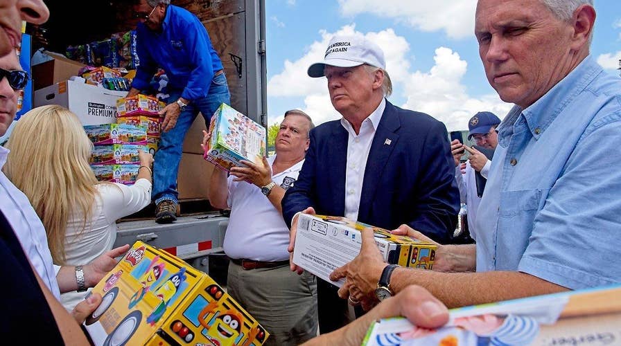 Trump visits victims of Louisiana floods