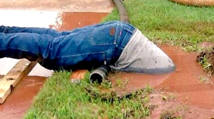 Plumber's dedication to dirty job goes viral