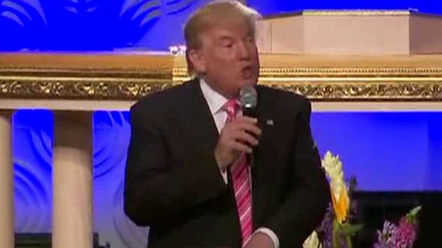 How was Trump's speech at Detroit church received? 