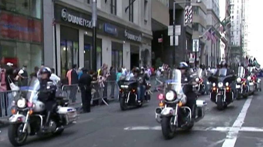 NYPD holds procession in New York to honor 9/11 victims 