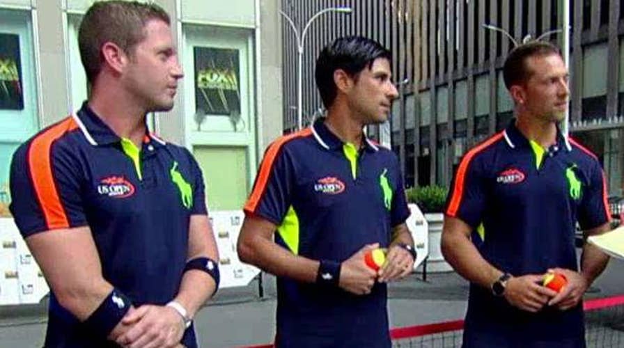 Wounded warriors serve as ball runners at US Open