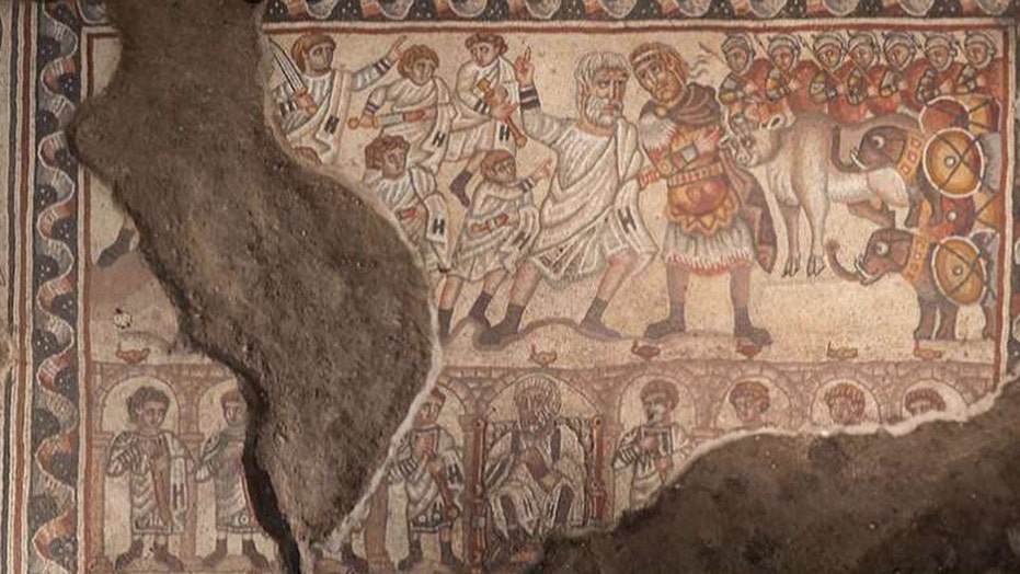 Rare Discovery Ancient Synagogue Mosaic May Depict Alexander The
