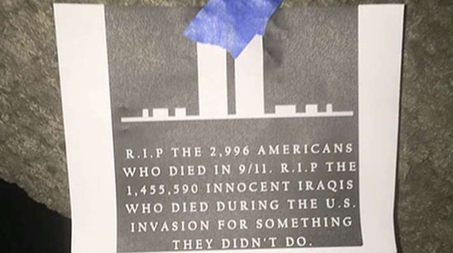 Outrage after vandals destroy 9/11 memorial on campus