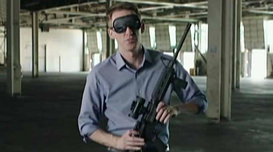 Democrat assembles rifle while blindfolded in ad