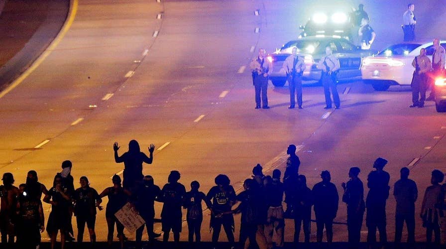 Third night of Charlotte protests mostly peaceful