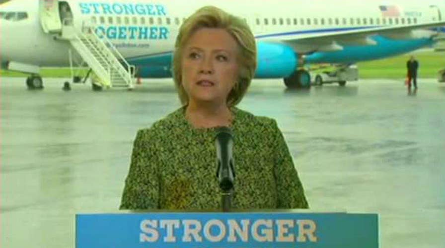 Trump accuses Clinton of copying his 'airplane rallies'