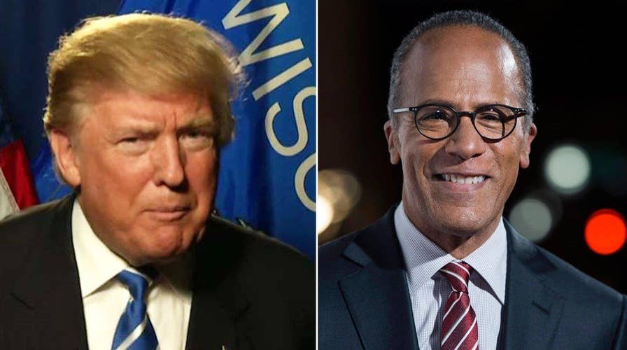 Donald Trump grades Lester Holt