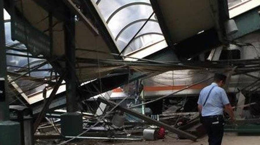 How is the media covering the Hoboken train crash?