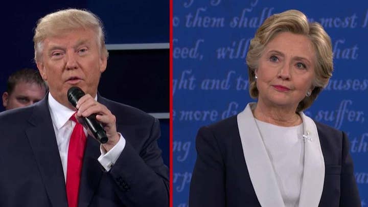 Clinton, Trump exchange compliments to end debate