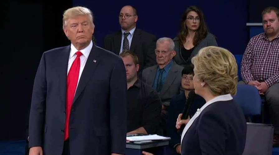 Trump on offense at 2nd debate, tries to turn tables on Clinton after