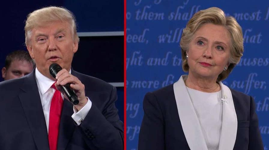 Clinton, Trump exchange compliments to end debate