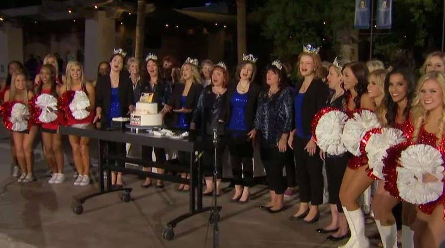 A cappella singers perform 'Happy Birthday' for Steve Doocy