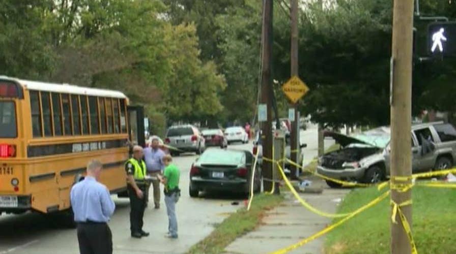 Three kids hit by SUV while waiting for the school bus
