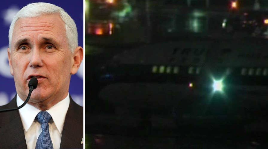 Mike Pence's plane skids off NYC runway into grass