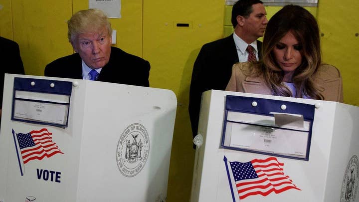 Donald Trump casts presidential ballot 