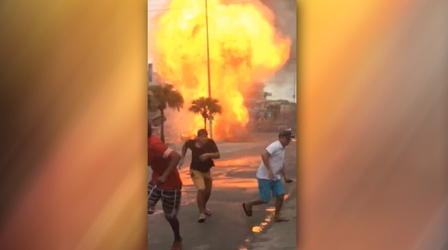 Massive explosion sends people running for cover