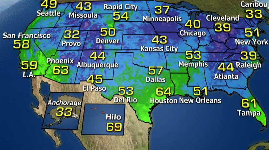 National forecast for Tuesday, November 15