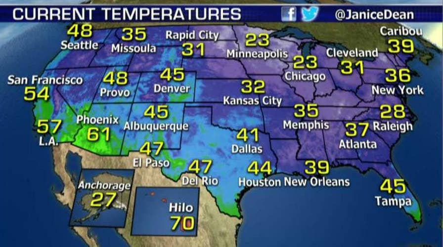 National forecast for Monday, November 21