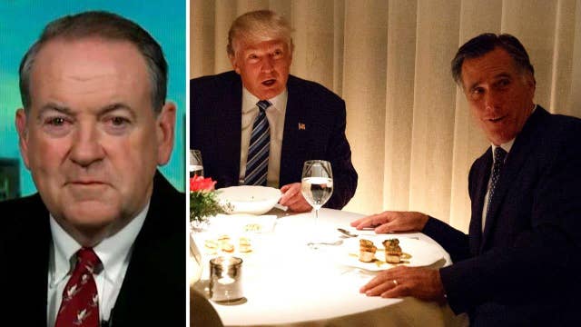 Huckabee Romney Eats Big Slice Of Crow At Dinner With Trump On Air Videos Fox News