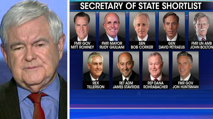 Gingrich discusses Trump's secretary of state contenders