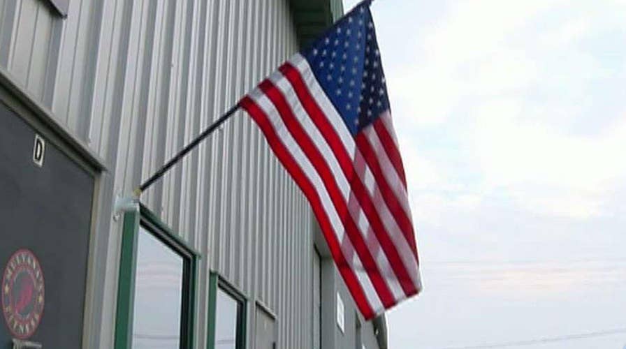 American flags burned outside California gyms