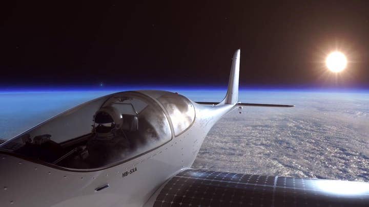 Sneak peek at solar plane's journey to reach stratosphere