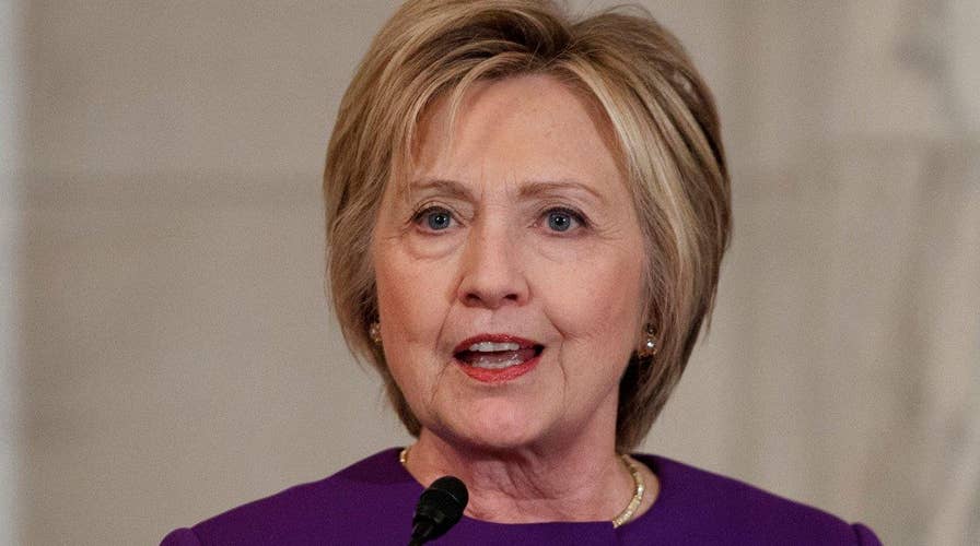 Hillary hits fake news