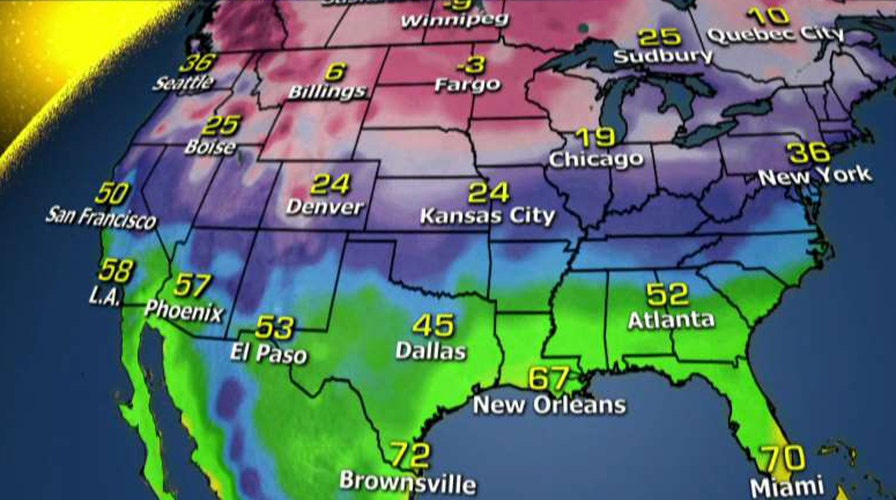 National forecast for Tuesday, December 13