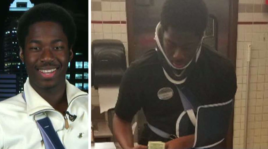 Chick-fil-A employee works through injury, goes viral