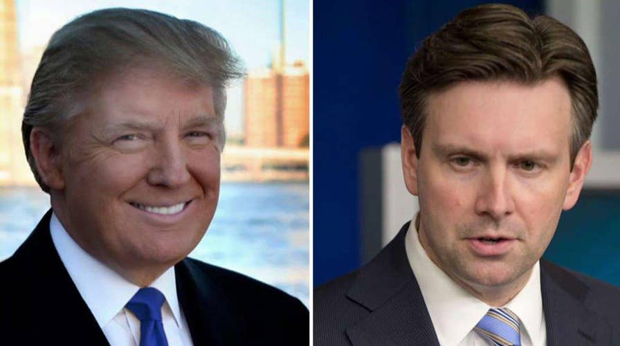 Trump and Press Secretary Josh Earnest in war of words