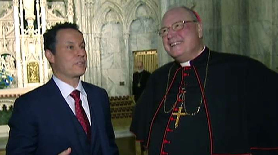Brian Kilmeade takes a stroll with Cardinal Timothy Dolan