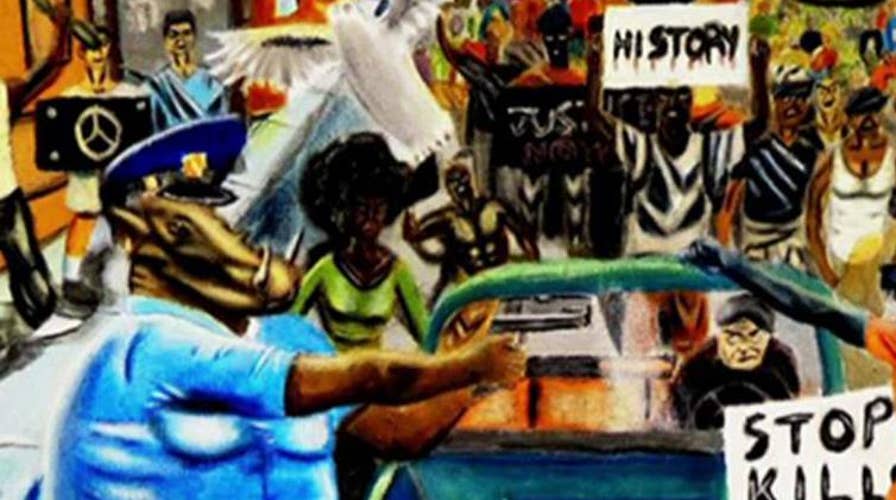 Painting in U.S. Capitol depicts cops as pigs