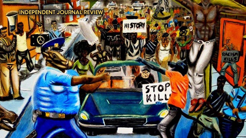 GOP congressman takes down 'art' depicting police as pigs