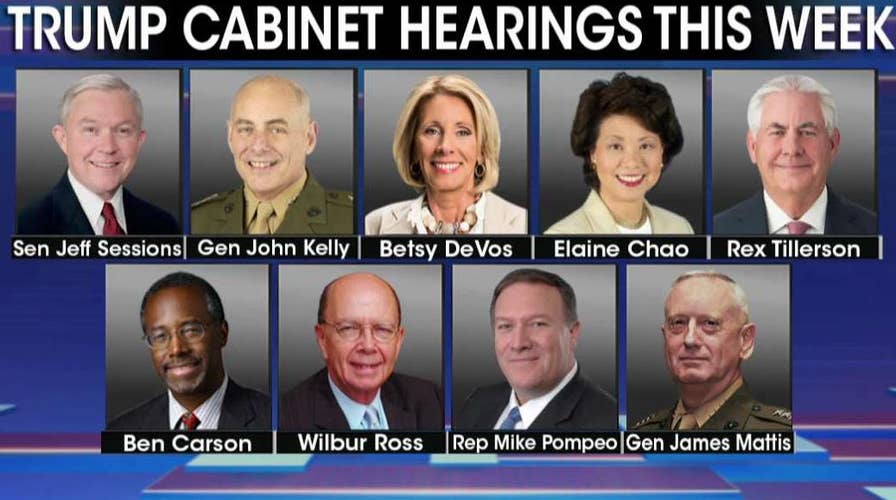 Democrats, Republicans face off over Cabinet hearings