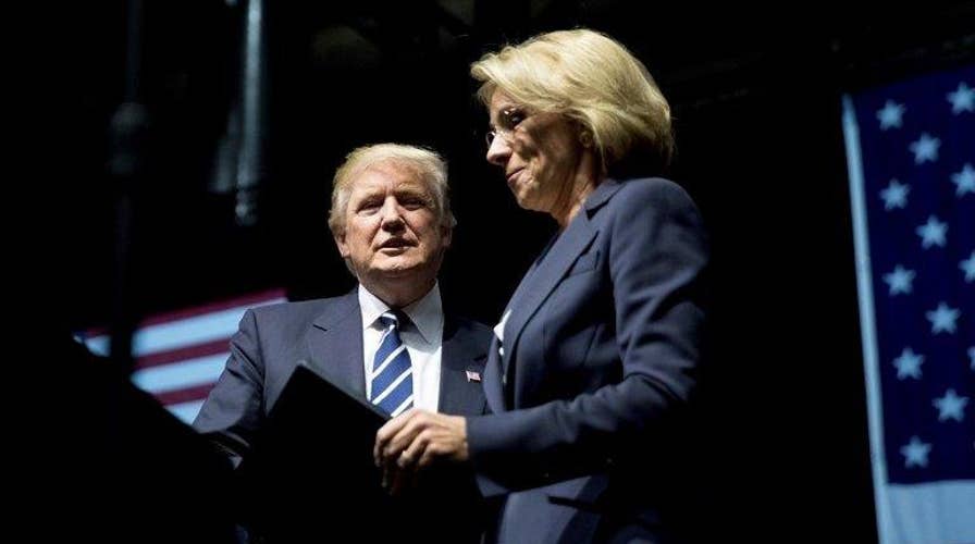 Trump's education secretary pick is a target for the left