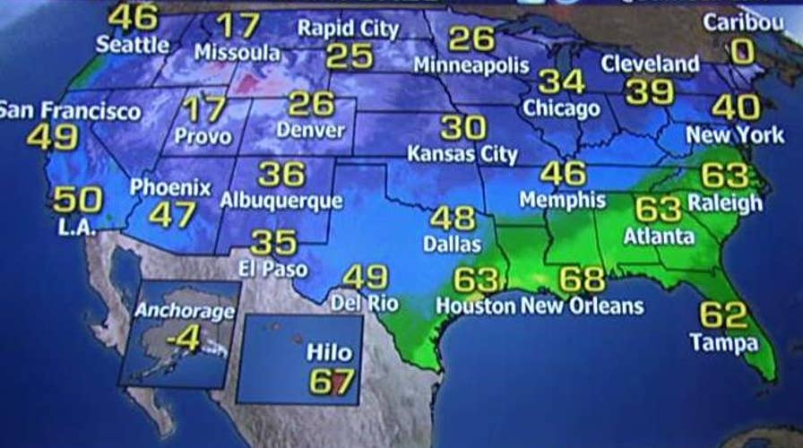 National forecast for Wednesday, January 18